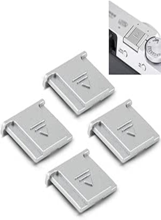 4PCS Silver Camera Hot Shoe Cover Protector Cap for Fujifilm Fuji X-S10 X100V X100F X100T X100S X-T4 X-T3 X-T2 X-T1 XT-30 X-T20 XT-10 X-E4 X-E3 X-E2S X-T200 X-T100 X-A7 X-A5 X-H1 X-Pro3 X-Pro2 X-Pro1